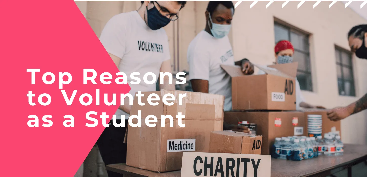 Illustration of students volunteering together.